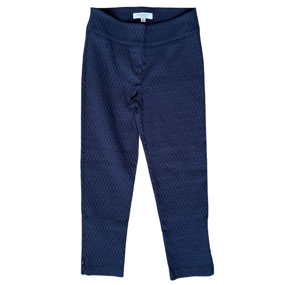 Margaret M Pants - Margaret M Petite Navy Blue Jacquard Pants Size Small